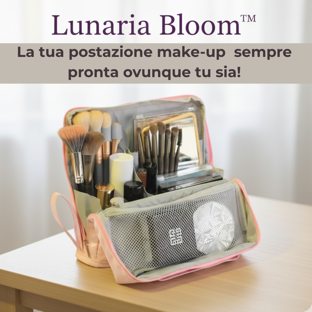 Lunaria Bloom™ – La beauty bag elegante e funzionale.
