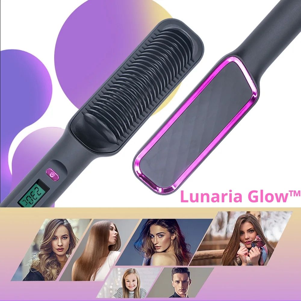 Lunaria Glow™ - Pettine ioni negativi per lo styling antiscottatura