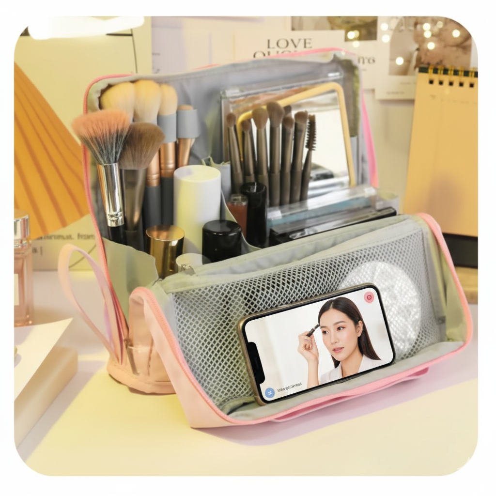 Lunaria Bloom™ – La beauty bag elegante e funzionale.